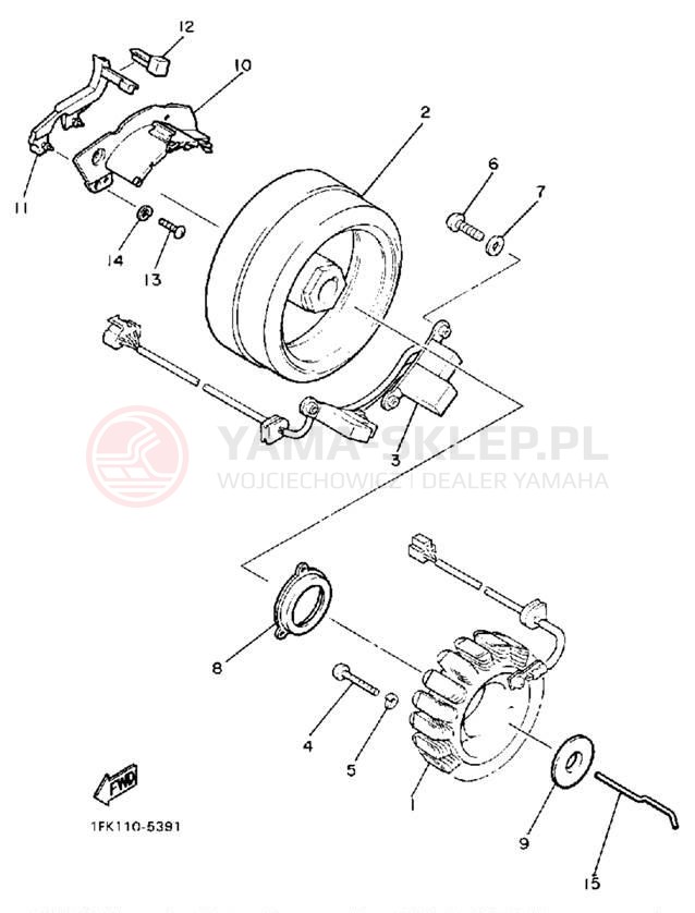 Schemat "prądnica" do Yamaha XVZ13DT/XVZ13DTC