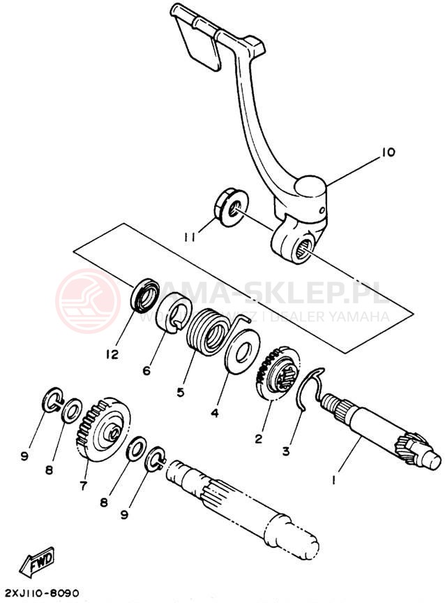 Schemat "rozrusznik" do Yamaha BLASTER YFS200F
