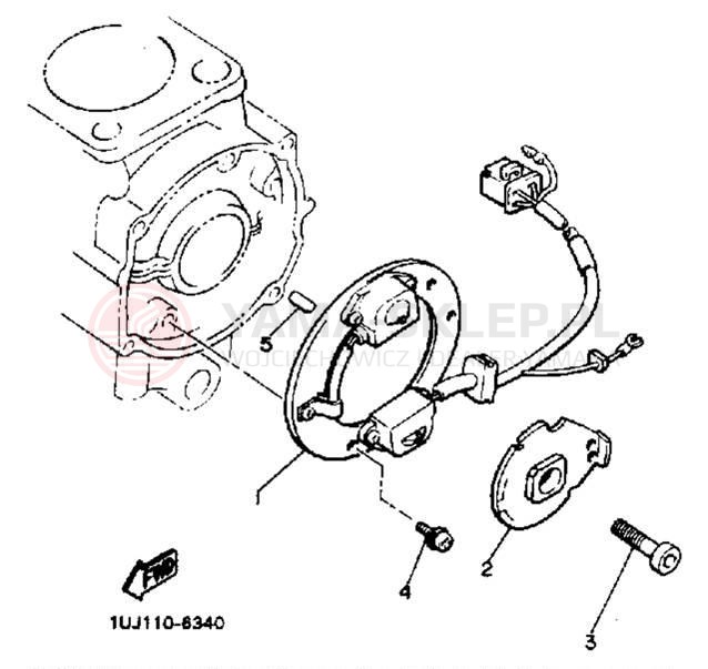 Schemat "Układ zapłonowy" do Yamaha FZ600T/FZ600TC