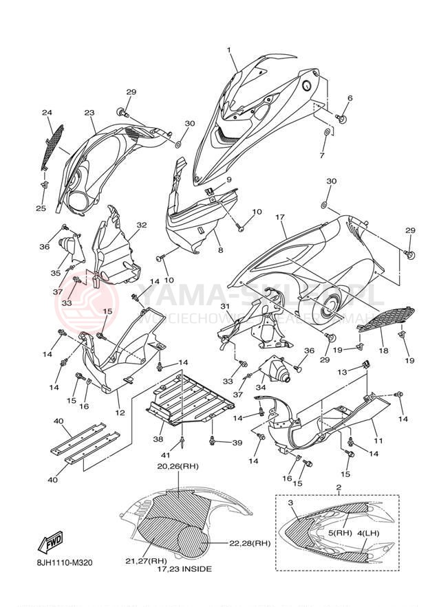Schemat "Osłony" do Yamaha FX NYTRO FX10EB
