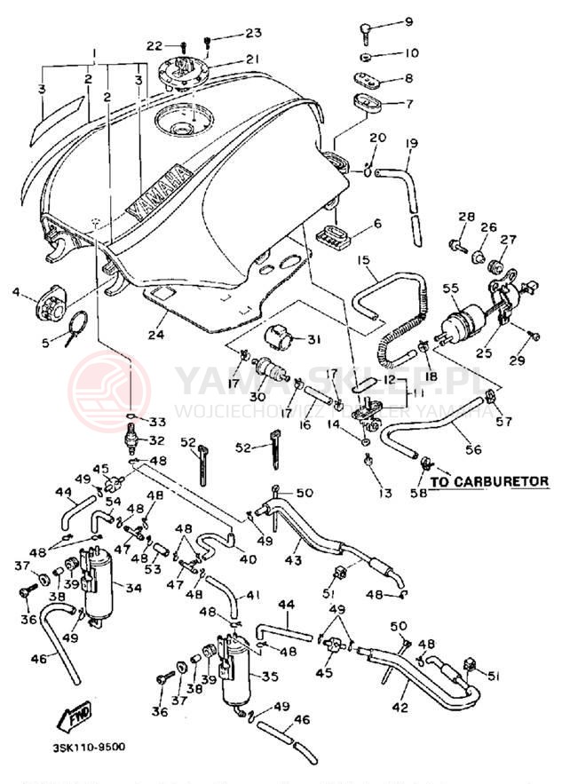 Schemat "zbiornik paliwa" do Yamaha FJ1200WC/FJ1200W