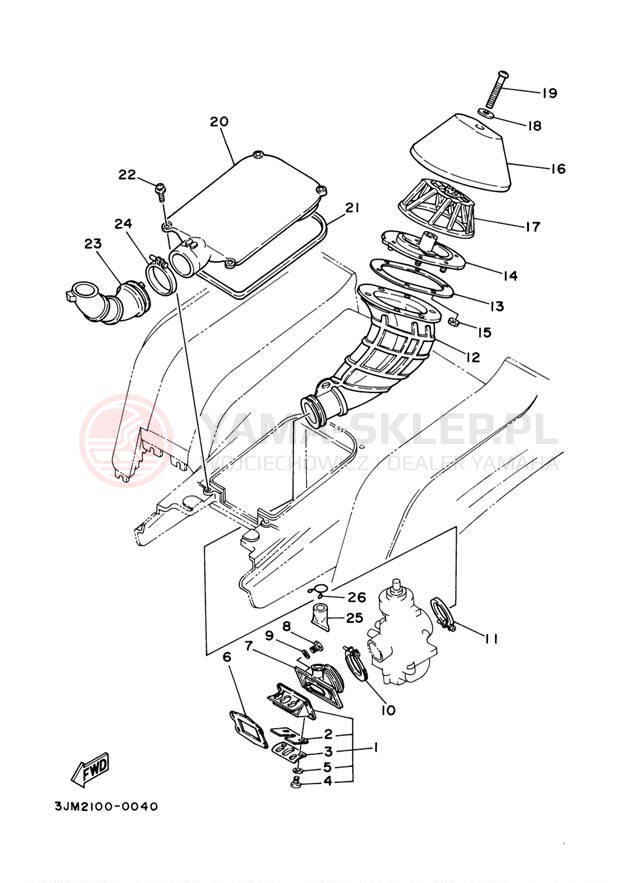 Schemat "Wtrysk paliwa" do Yamaha BLASTER YFS200N