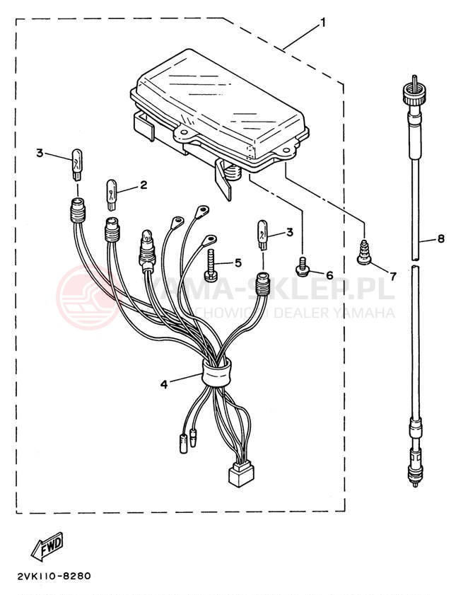 Schemat "licznik" do Yamaha RAZZ SH50L