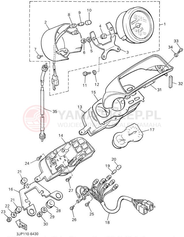 Schemat "licznik" do Yamaha V-MAX VMX1200P/VMX1200PC