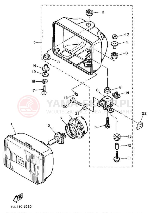 Schemat "Lampa przód" do Yamaha RADIAN YX600UC/YX600U