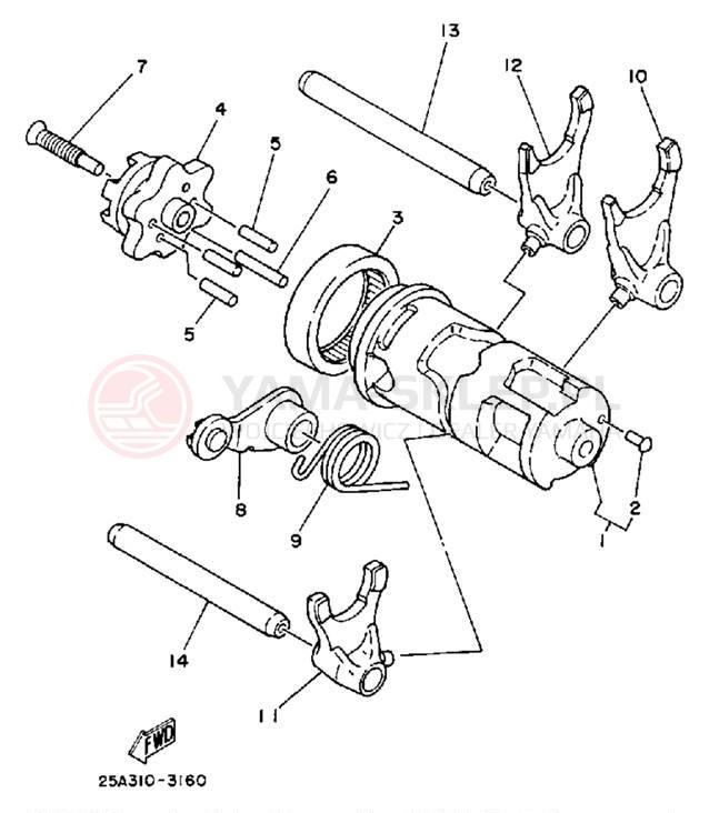 Schemat "Wodziki, automat" do Yamaha TT225T