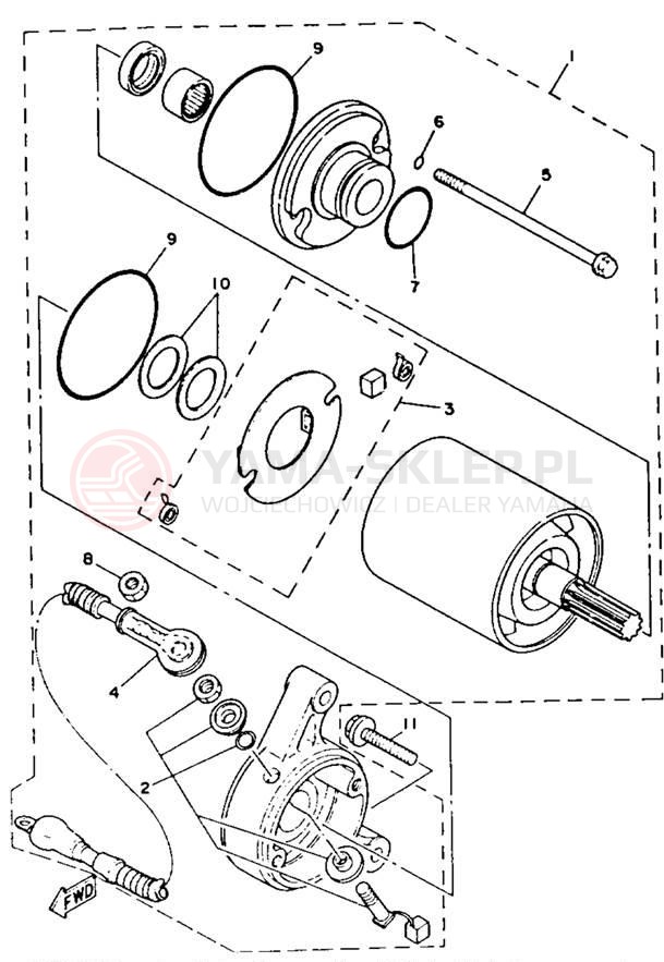 Schemat "rozrusznik" do Yamaha WARRIOR YFM350XB_M