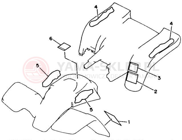 Schemat "naklejki" do Yamaha BLASTER YFS200D