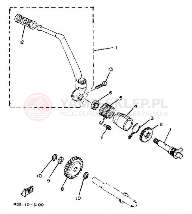 Schemat "rozrusznik" do Yamaha RX50L