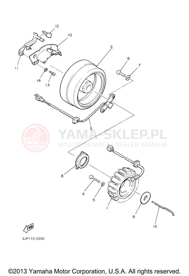 Schemat "prądnica" do Yamaha V-MAX VMX12VC/VMX12V