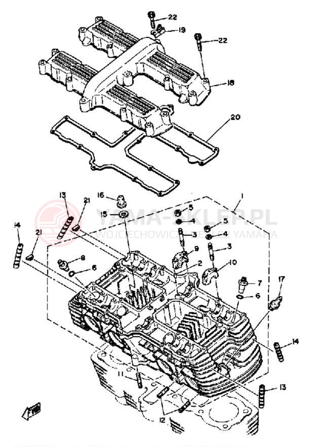 Schemat "głowica" do Yamaha XS1100SG
