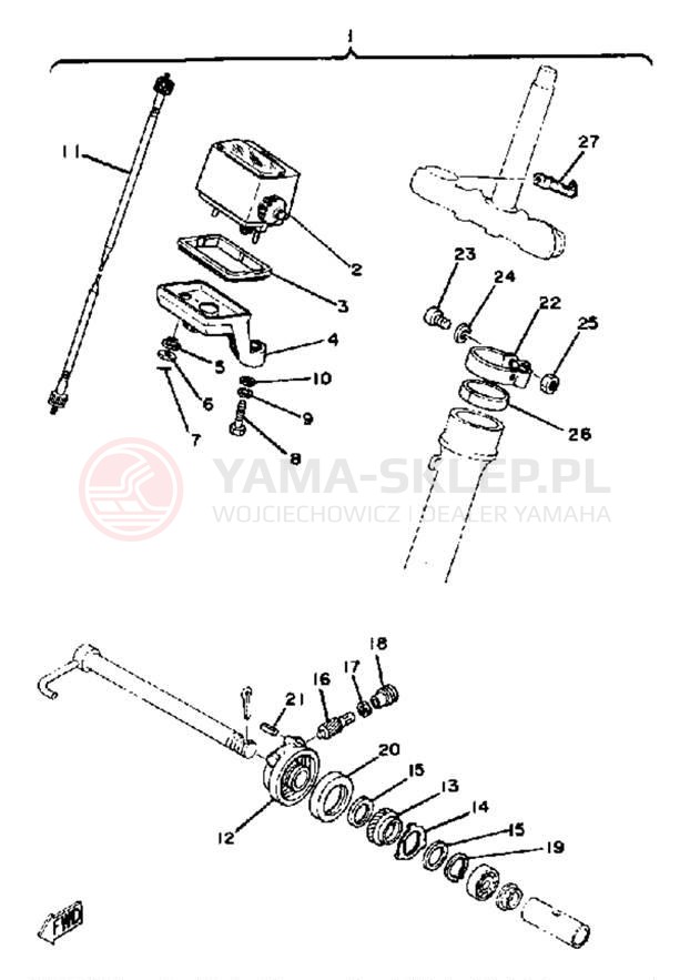 Schemat "licznik" do Yamaha TT250H