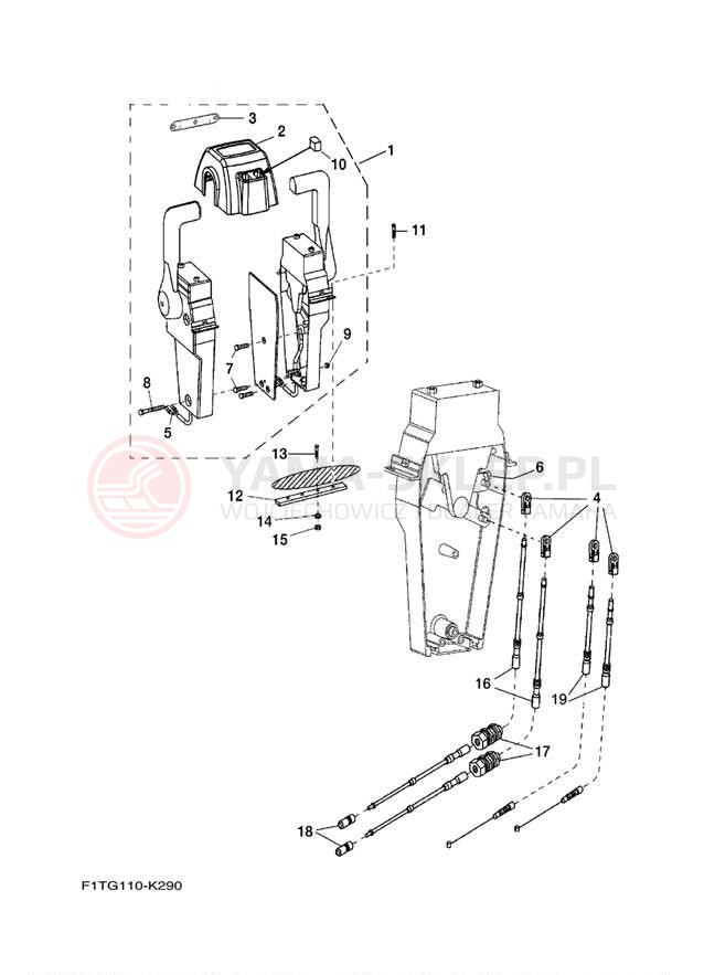 Schemat "Układ chlodzenia" do Yamaha SX210 FRT1100BLK