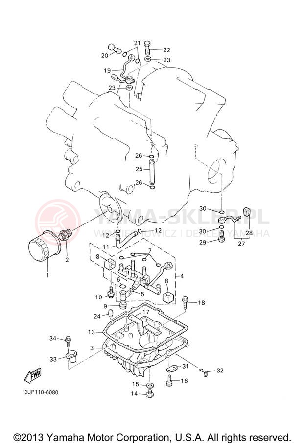 Schemat "Filtr oleju" do Yamaha V-MAX VMX12VC/VMX12V