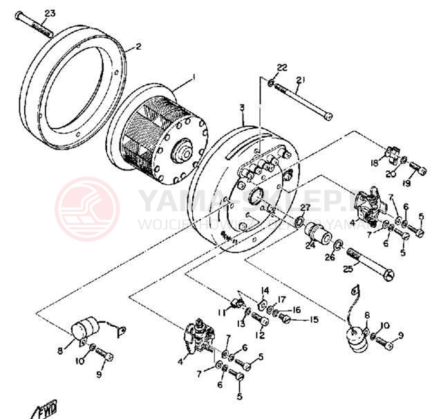 Schemat "Układ zapłonowy" do Yamaha YAS1C