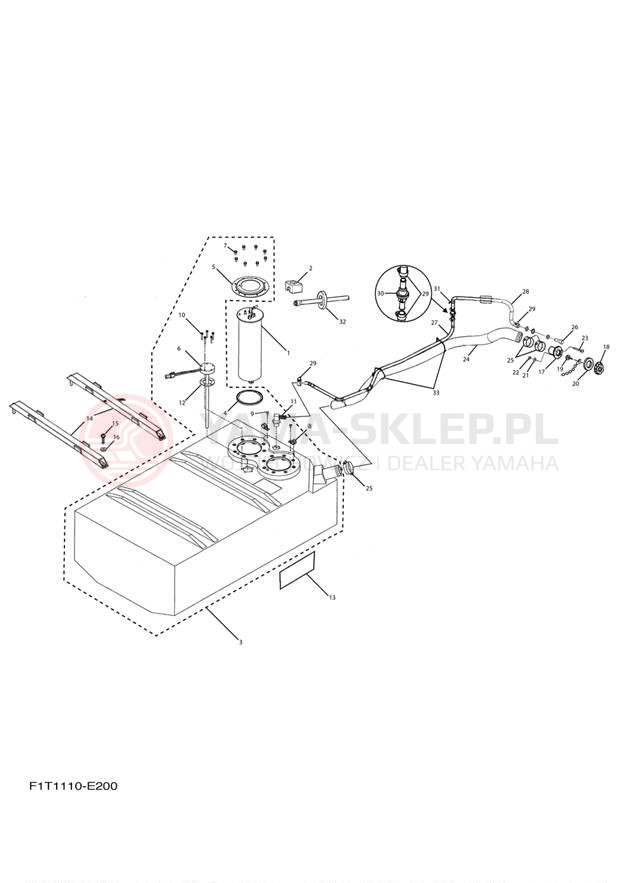 Schemat "zbiornik paliwa" do Yamaha AR210 FRT1100CF