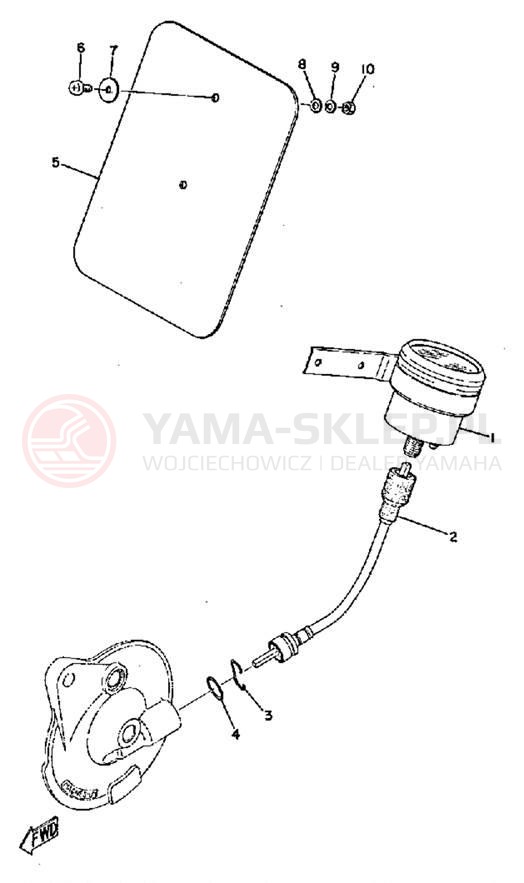 Schemat "Prędkościomierz" do Yamaha TY250A