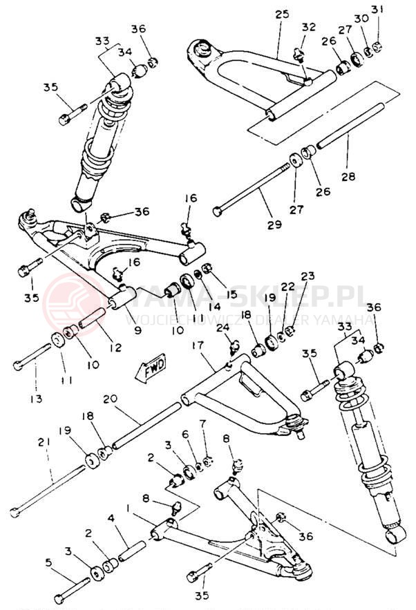 Schemat "Koło przód" do Yamaha BLASTER YFS200E_MN