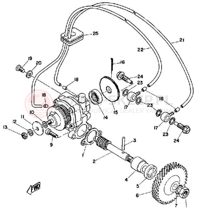 Schemat "Pompa olejowa" do Yamaha LS2