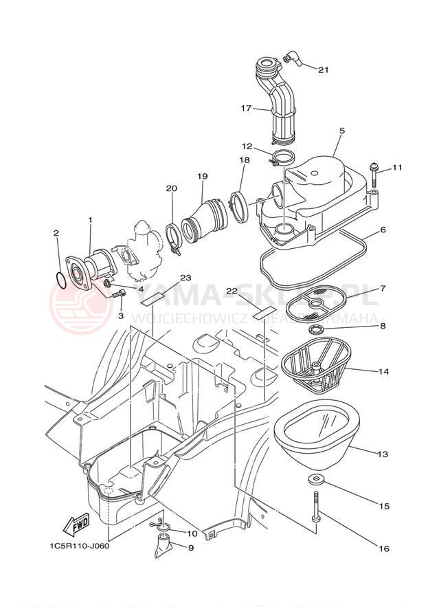 Schemat "Wtrysk paliwa" do Yamaha GRIZZLY 125 YFM125GZGR