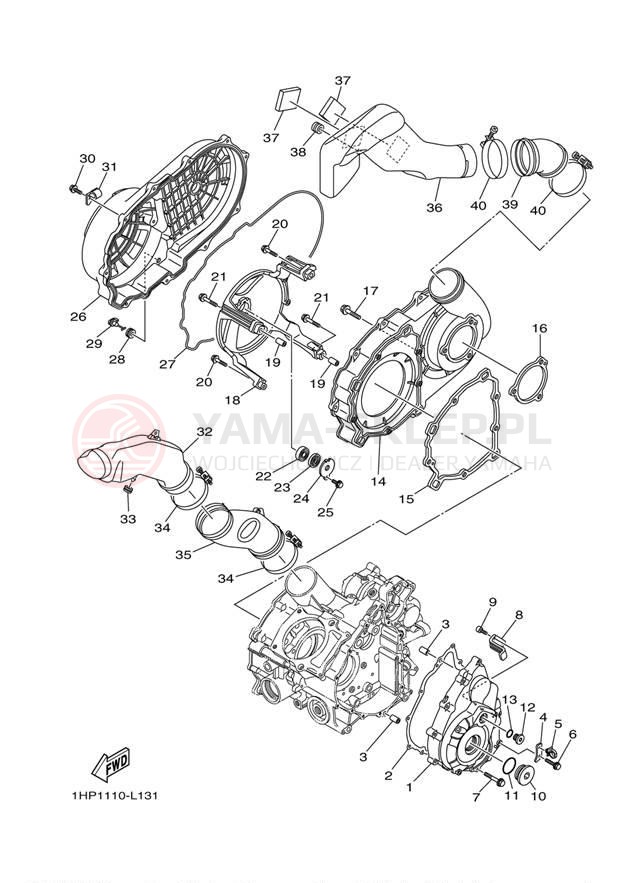 Schemat "Pokrywa silnika" do Yamaha GRIZZLY 700 EPS 4WD YFM7FGPDL