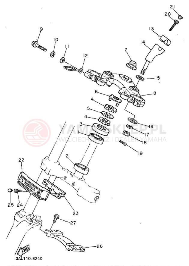 Schemat "Półki zawieszenia" do Yamaha VIRAGO 750 XV750GC/XV750G