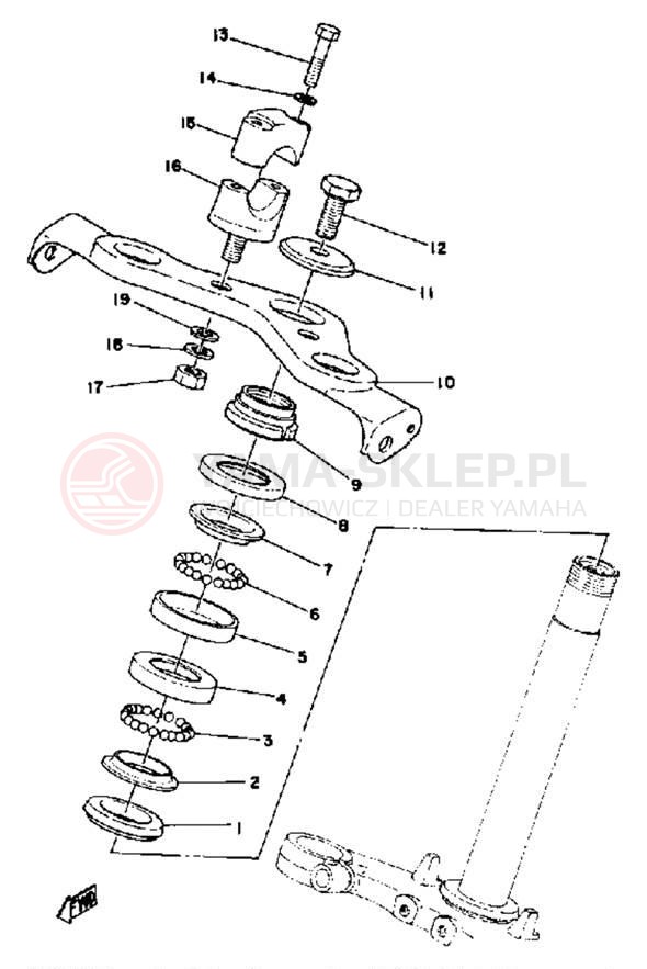 Schemat "Półki zawieszenia" do Yamaha GT80F