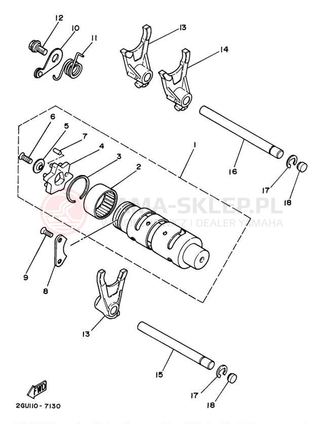 Schemat "Wodziki, automat" do Yamaha BANSHEE YFZ350K