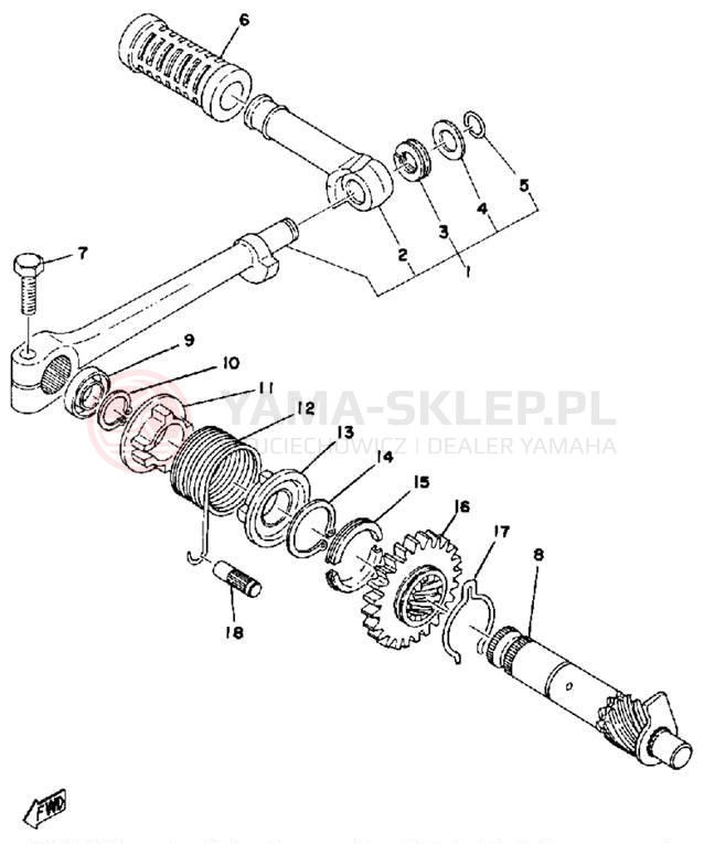 Schemat "rozrusznik" do Yamaha DT125C