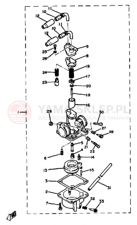 Schemat "Gaźnik" do Yamaha PW50J