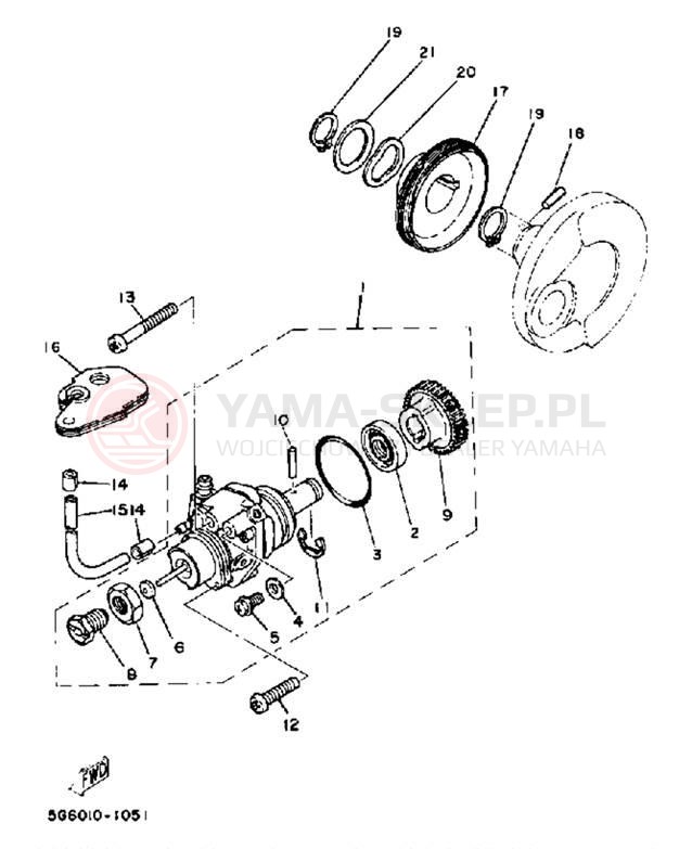 Schemat "Pompa olejowa" do Yamaha CV50L