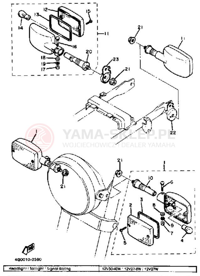 Schemat "kierunkowskazy" do Yamaha XJ550RK