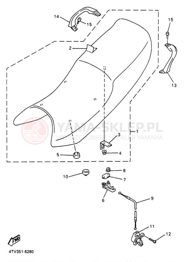 Schemat "siedzenie" do Yamaha YZF600RJC/YZF600RJ