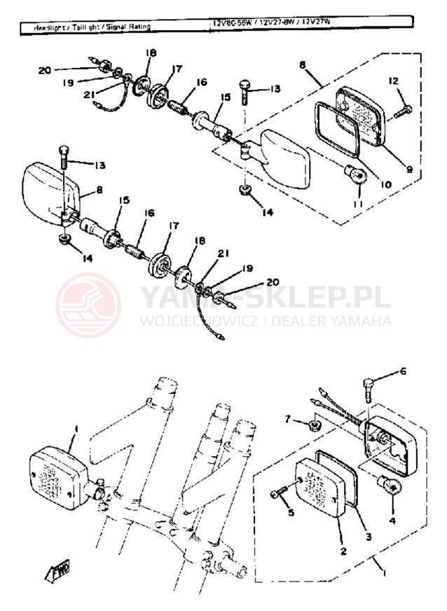 Schemat "kierunkowskazy" do Yamaha XS1100F
