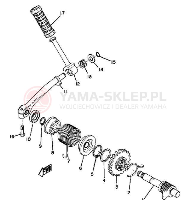 Schemat "kopniak" do Yamaha HS1B