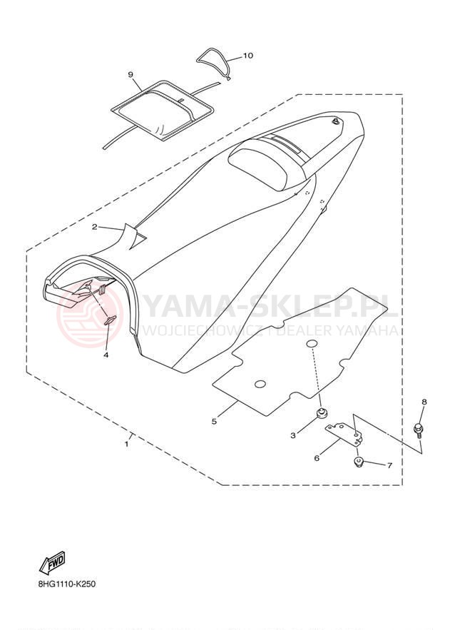 Schemat "siedzenie" do Yamaha APEX SE RX10PSER/RX10PSEL