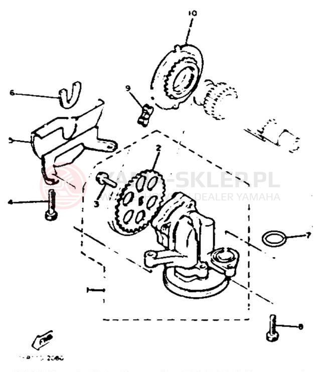 Schemat "Pompa olejowa" do Yamaha XJ750J