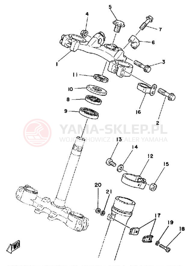 Schemat "Półki zawieszenia" do Yamaha IT250G