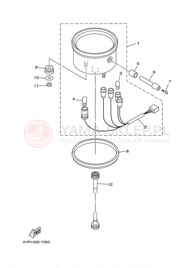 Schemat "licznik" do Yamaha V-STAR CUSTOM XVS650MC/XVS650M