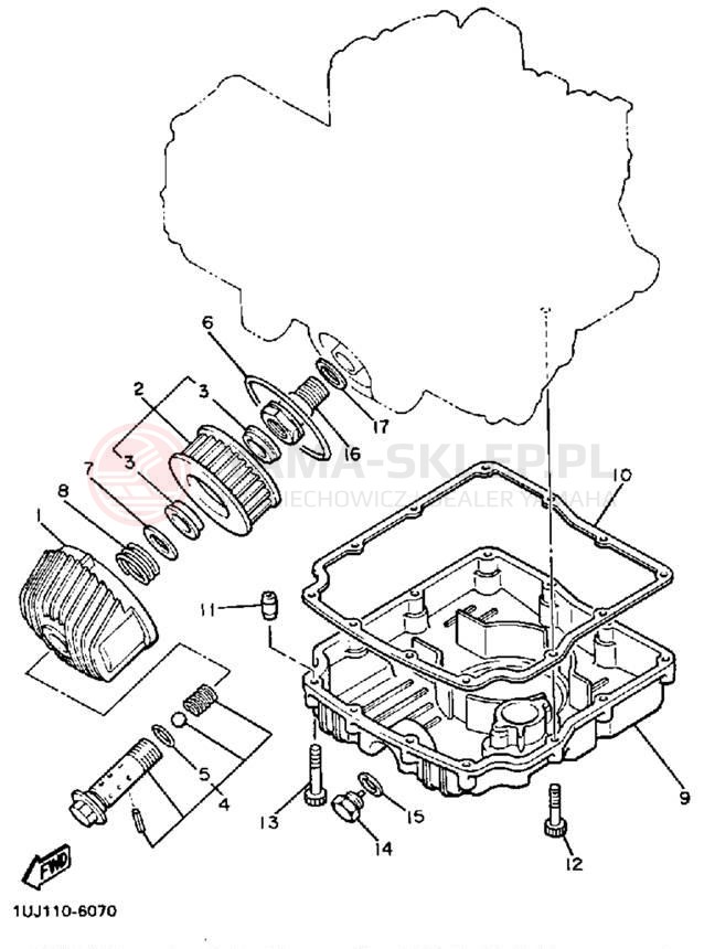 Schemat "Filtr oleju" do Yamaha RADIAN YX600S/YX600SC