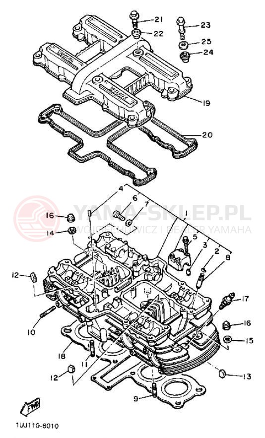 Schemat "głowica" do Yamaha RADIAN YX600TC/YX600T