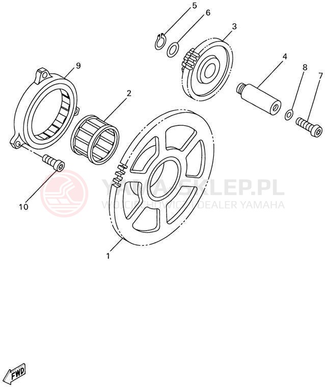 Schemat "rozrusznik" do Yamaha FZ1 FZS1000N/FZS1000NC