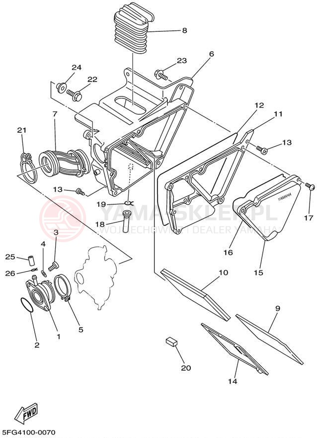 Schemat "Wtrysk paliwa" do Yamaha TTR225 TTR225PC/TTR225P