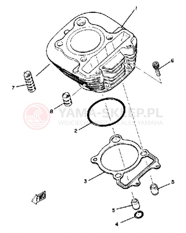 Schemat "cylinder" do Yamaha SR185H