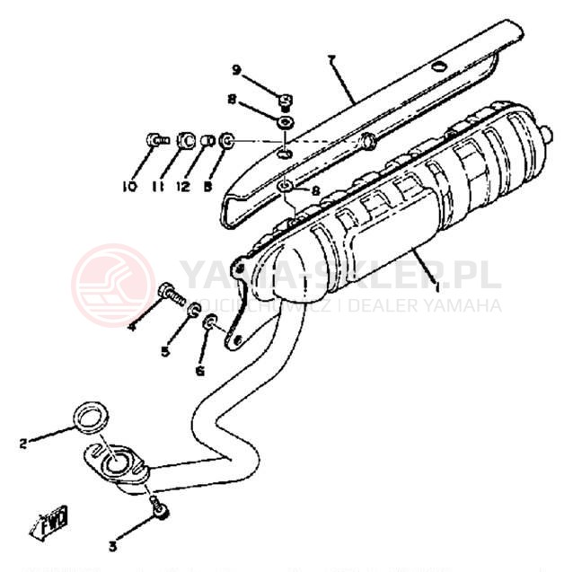 Schemat "Wydech końcowy" do Yamaha YAMAHOPPER QT50T