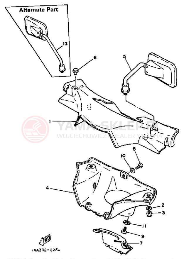 Schemat "elementy nadwozia" do Yamaha CV50L