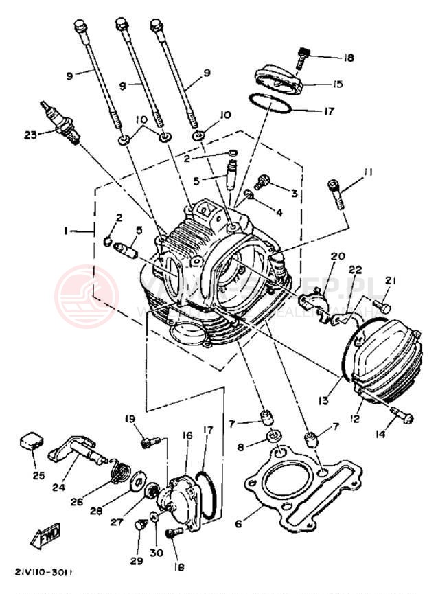 Schemat "głowica" do Yamaha YTM200EL