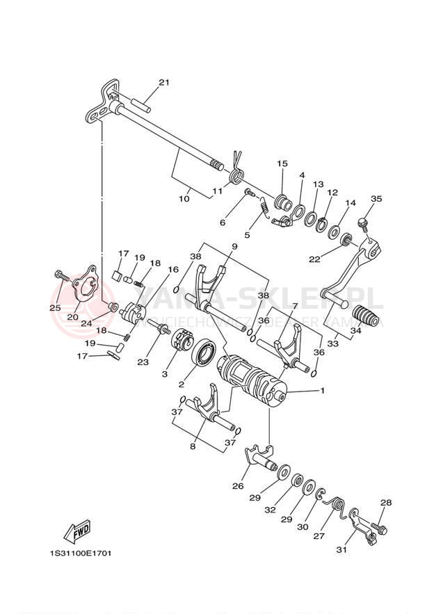 Schemat "Wodziki, automat" do Yamaha RAPTOR 700 YFM70RW