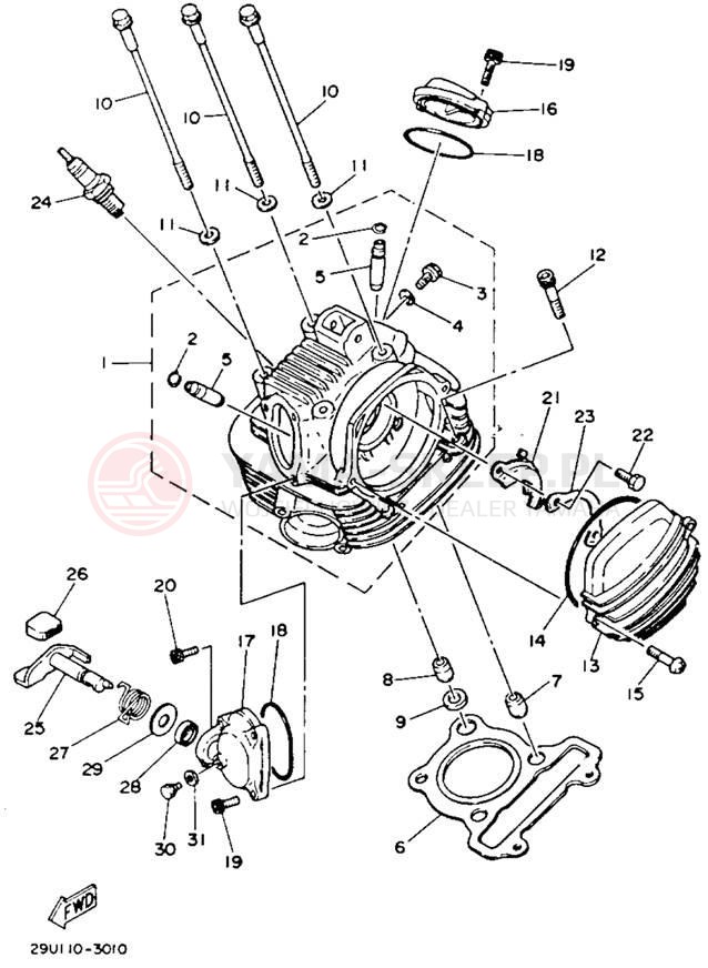 Schemat "głowica" do Yamaha YTM225DXL