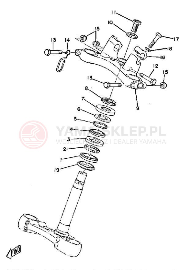 Schemat "Półki zawieszenia" do Yamaha TY250A